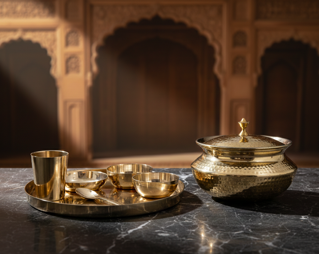 traditional brass patili for authentic indian cooking and