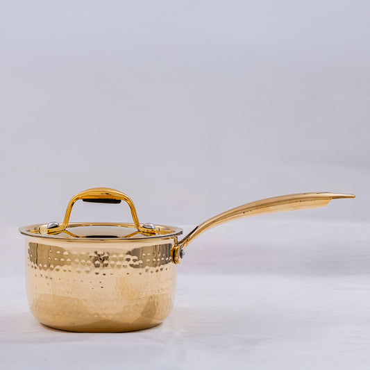 brass saucepan for daily cooking and better heat retention