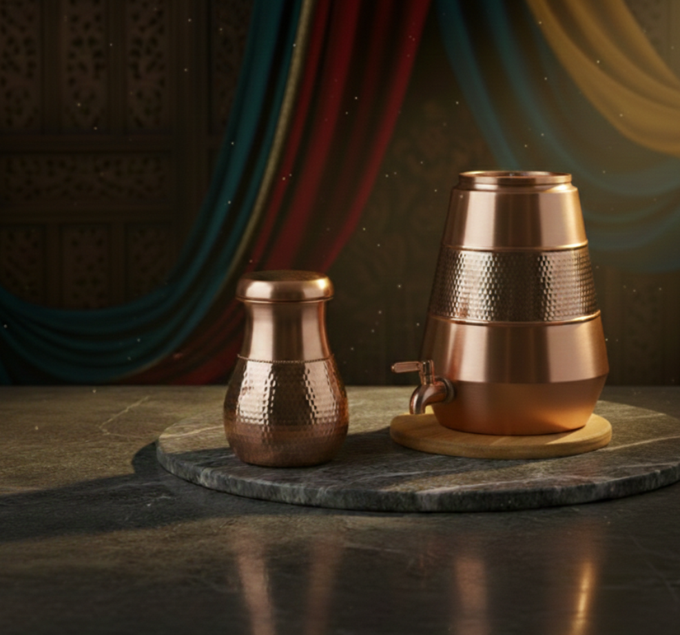 copper water dispenser for home and office hydration with wellness benefits and Copper tumbler