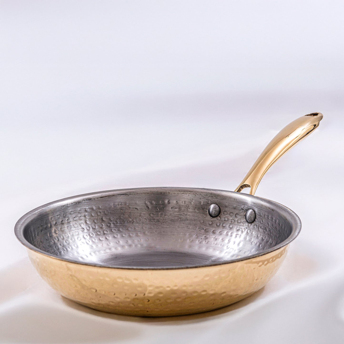  brass frying pan for everyday cooking with even heat distribution