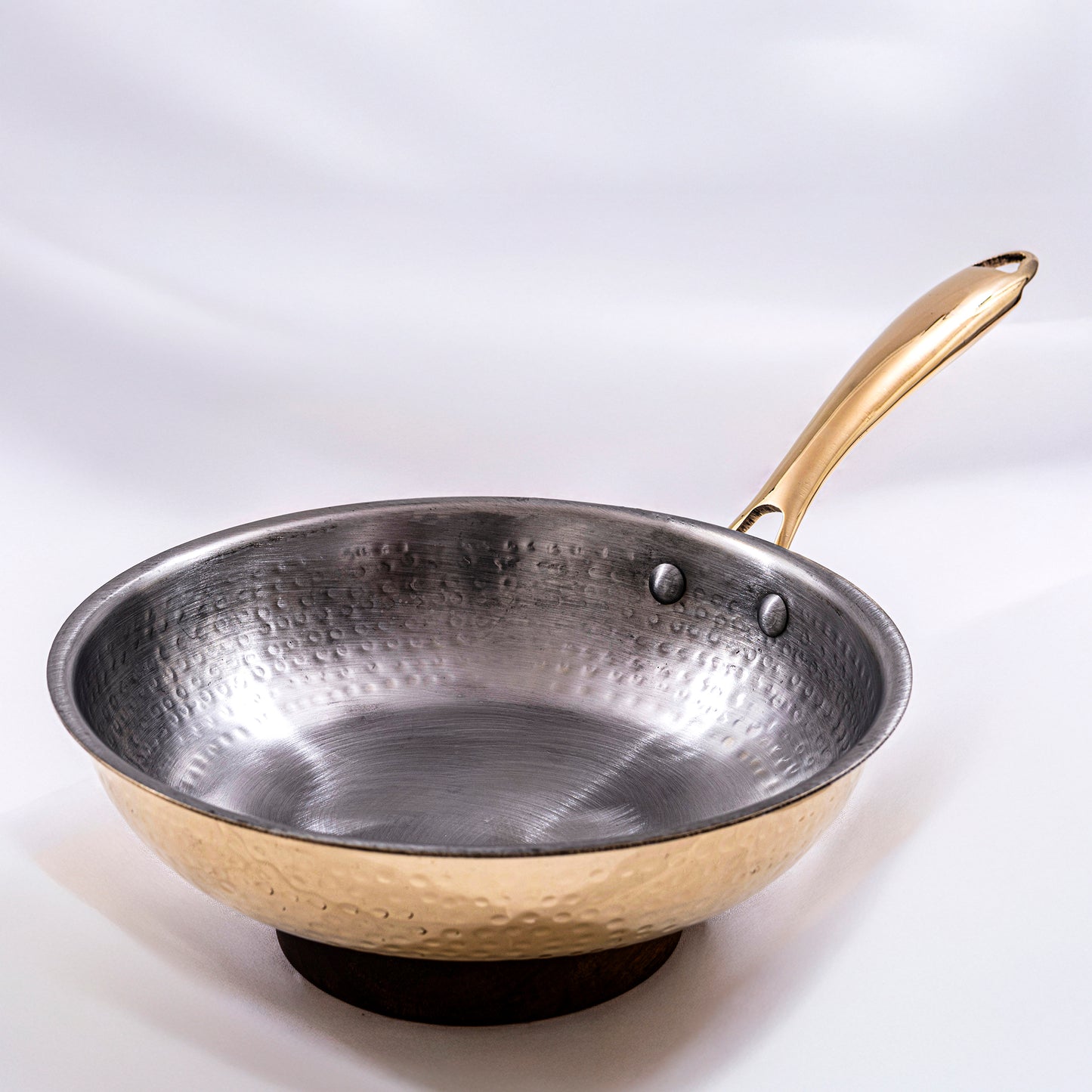  brass frying pan for everyday cooking with even heat distribution