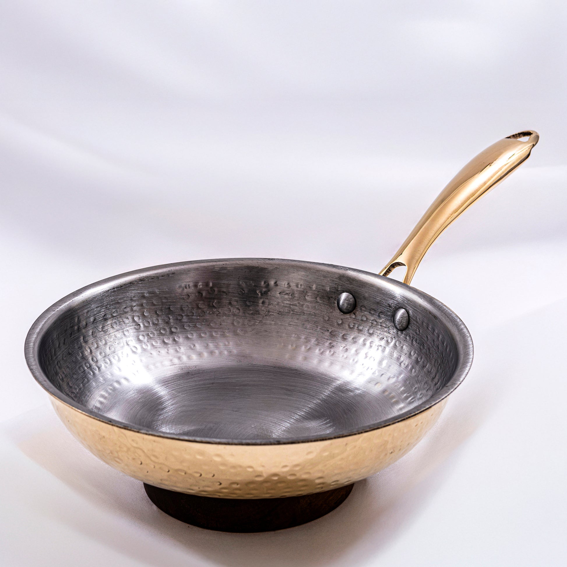  brass frying pan for everyday cooking with even heat distribution