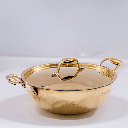 handcrafted brass kadhai for traditional cooking and enhanced flavor