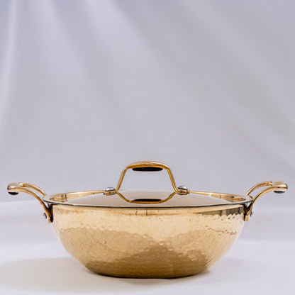 handcrafted brass kadhai for traditional cooking and enhanced flavor