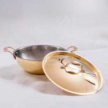 handcrafted brass kadhai for traditional cooking and enhanced flavor