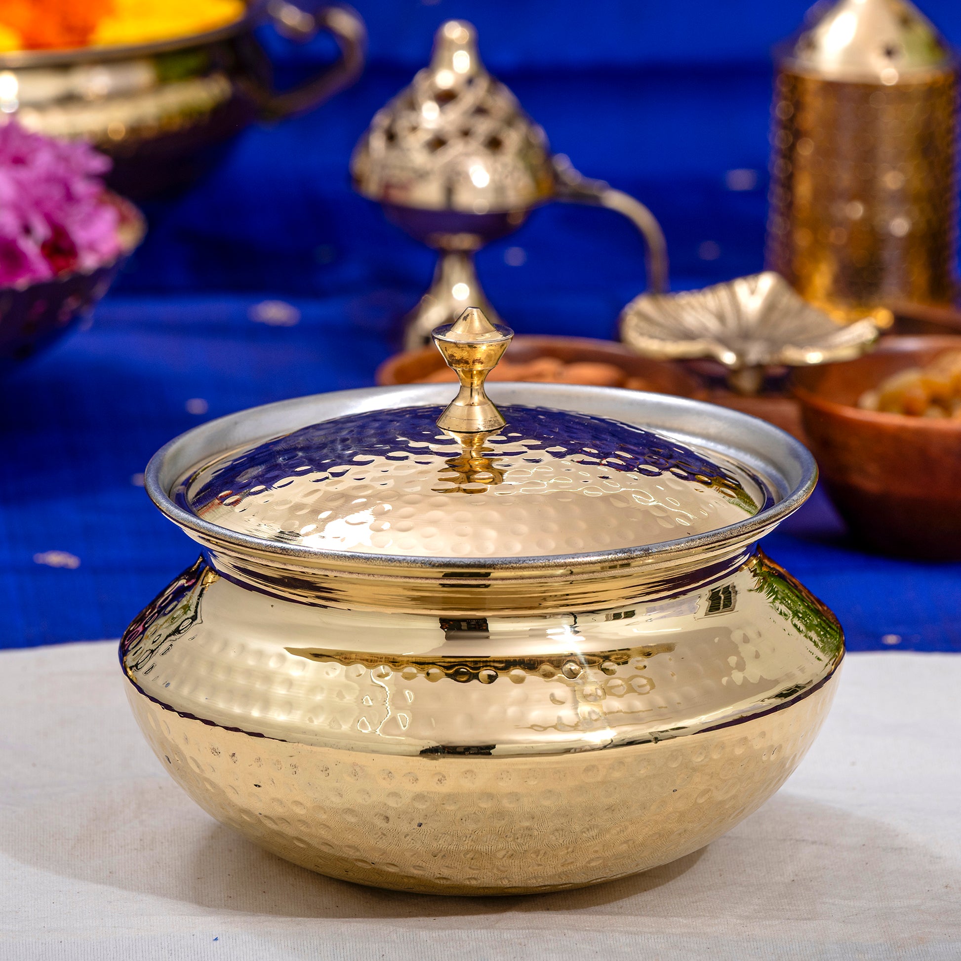 traditional brass patili for authentic indian cooking