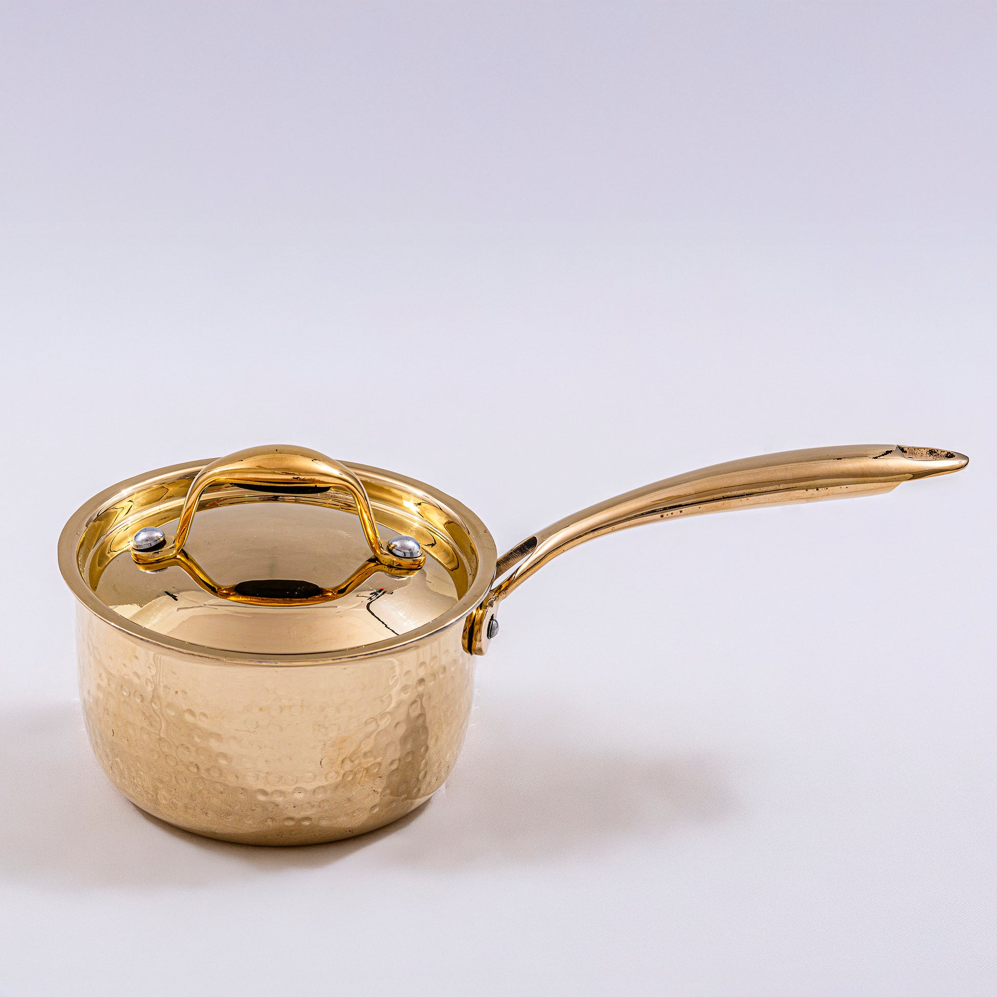 brass saucepan for daily cooking and better heat retention