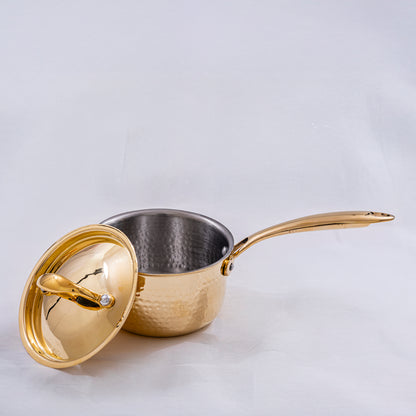 brass saucepan for daily cooking and better heat retention
