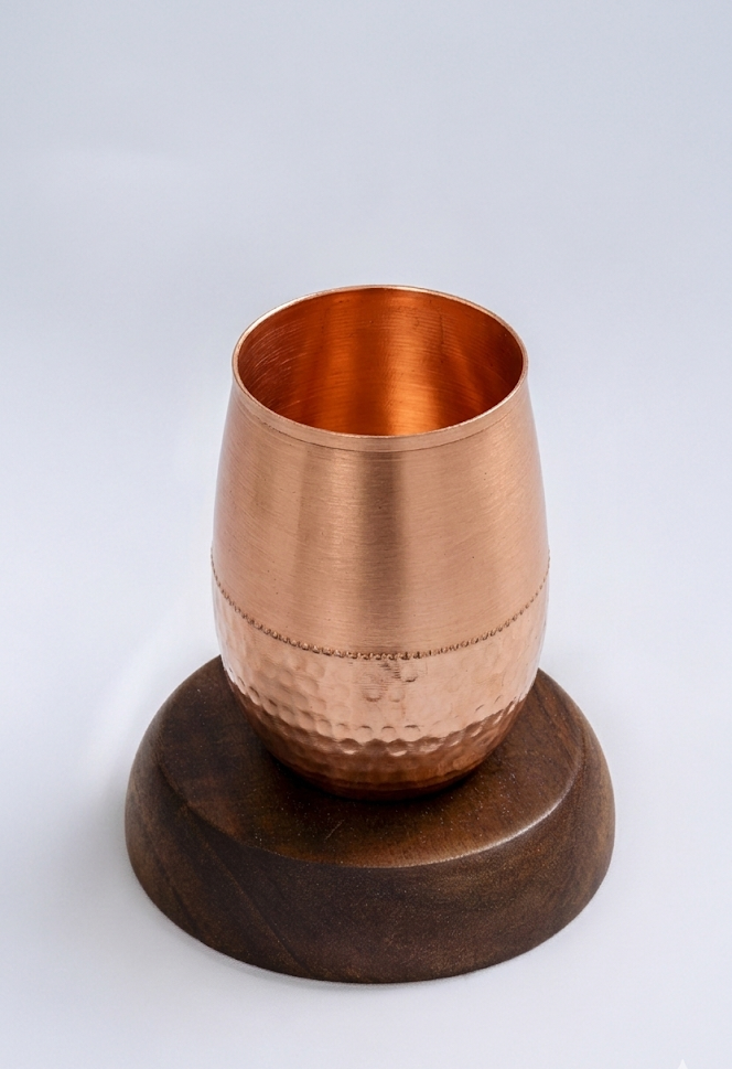 copper water glass set for natural hydration and elegant dining