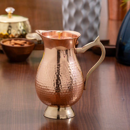 copper water jug for storing water and promoting healthy living